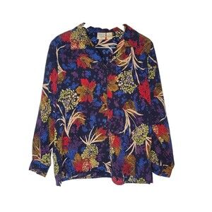 Alison Daley VINTAGE Blue FLORAL BLIYSE size 14